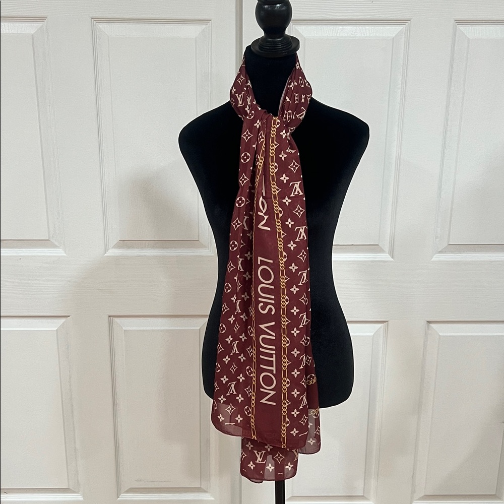 (( not authentic))NEW❤️LV Chiffon Shawl - Picture 8 of 17